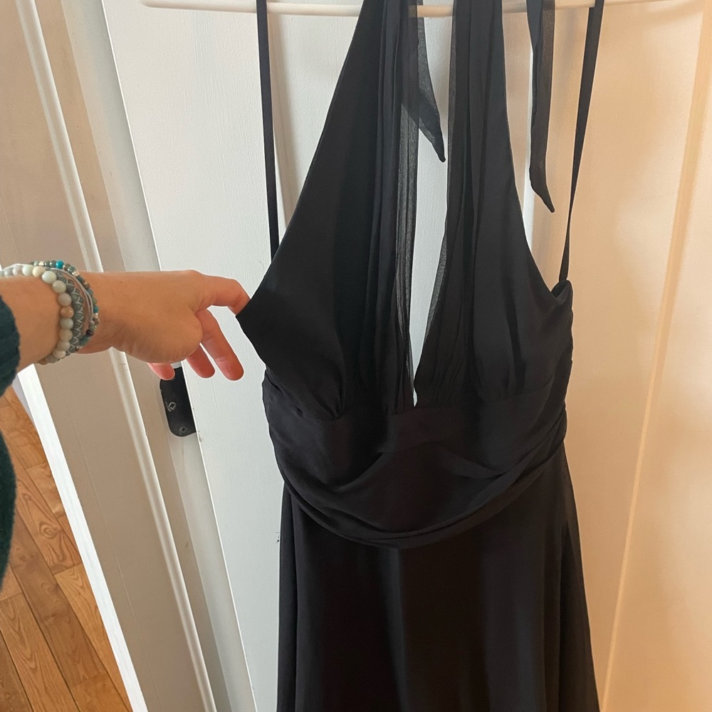 Silk Black Marilyn Munroe Halter Dress